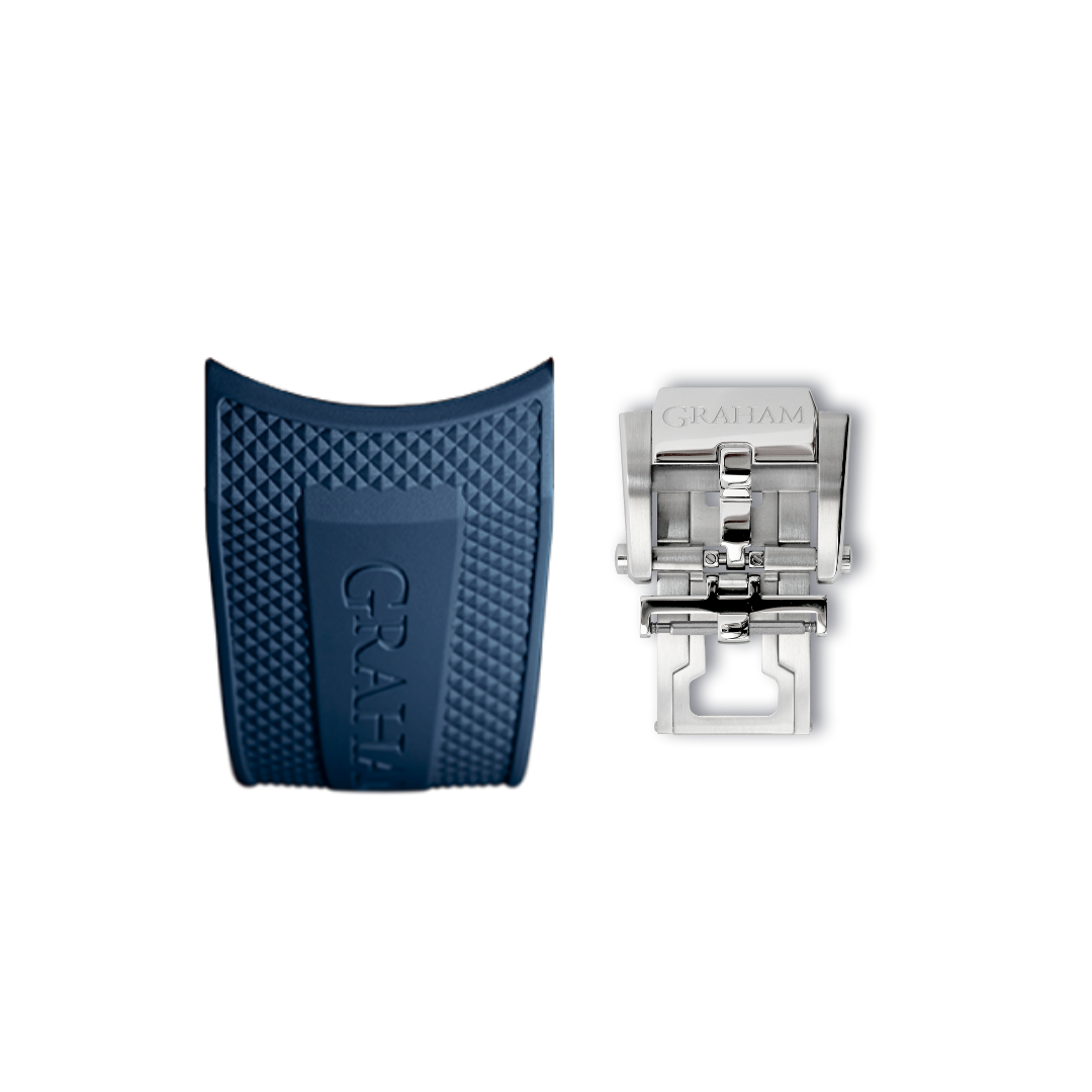 Best Graham Ruber Straps BRAK96B + BDF206S - OVERSIZE STRAP & FOLDING BUCKLE - GRAHAM WATCHES