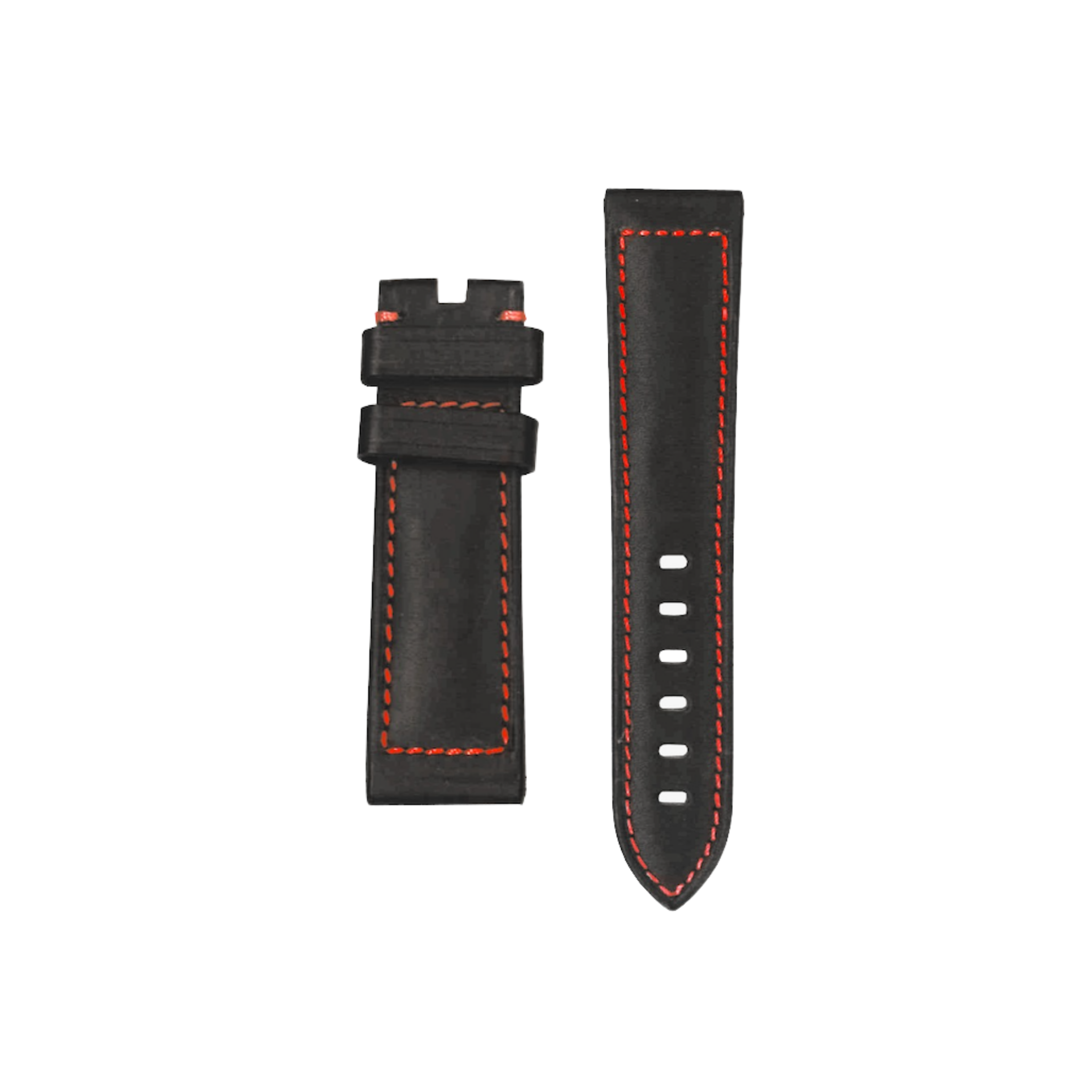 BLACK & RED STICHES LEATHER STRAP - BRAL94B - GRAHAM WATCHES