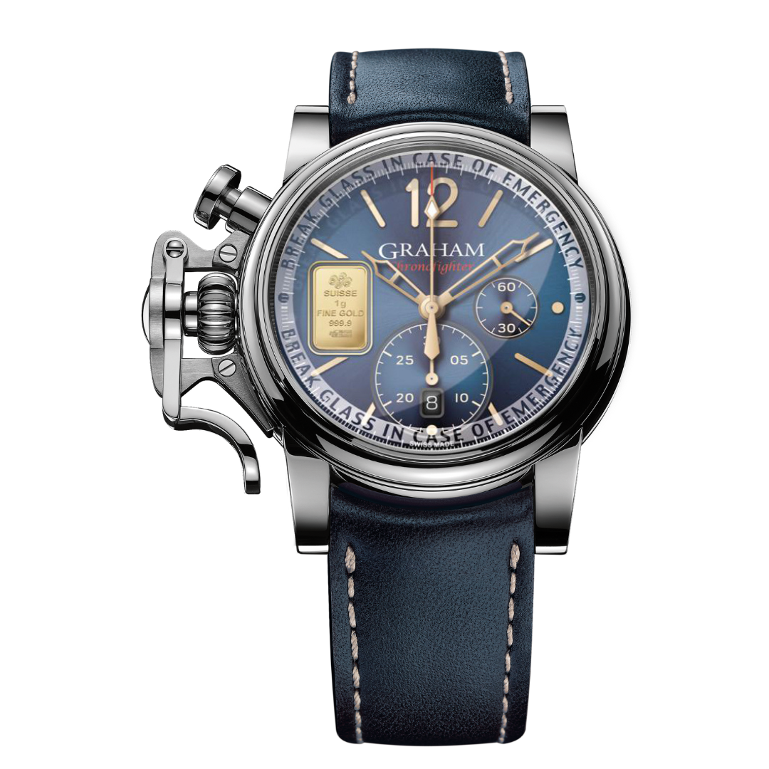 2CVAS.U20A CHRONOFIGHTER VINTAGE GOLD EMERGENCY BLUE EDITION GRAHAM WATCHES